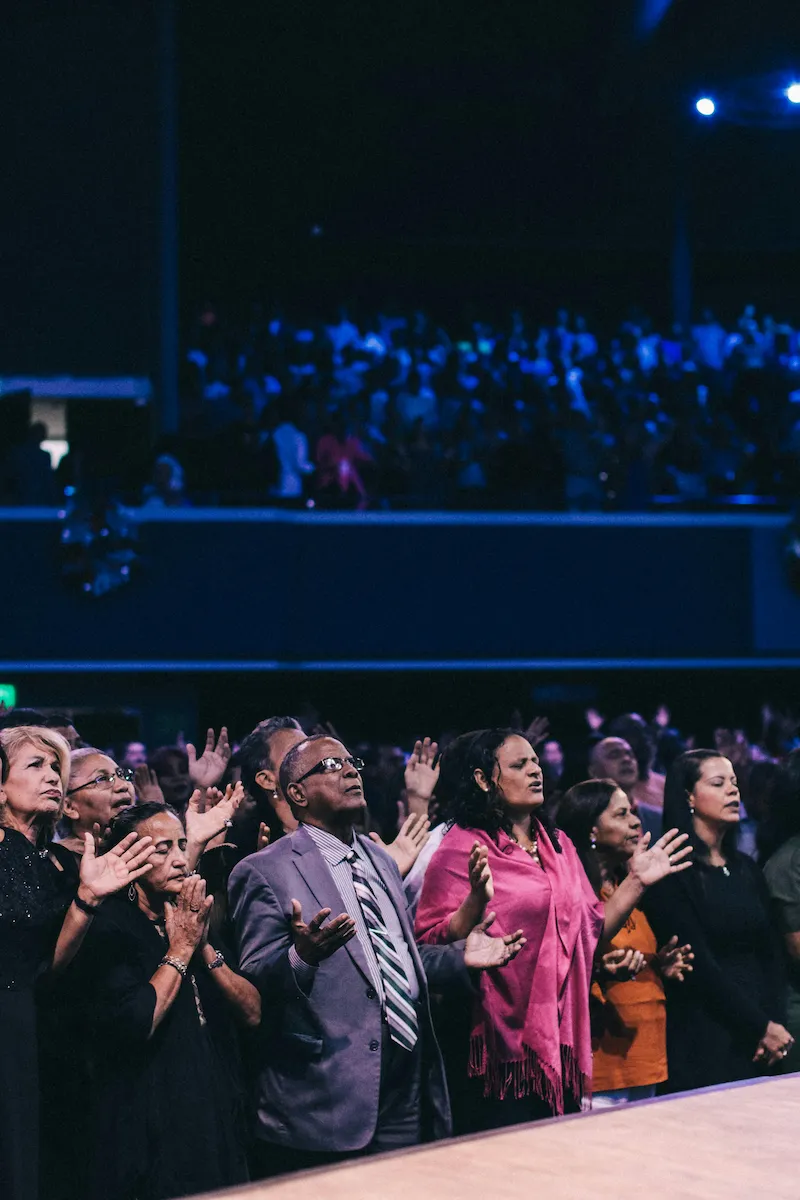 People worshiping together